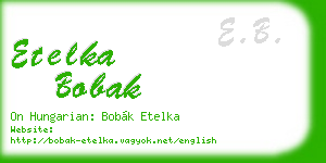 etelka bobak business card